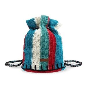 Ader Error Casual Jelly Striped Bucket Backpack Multi Bag​​​​​​​​